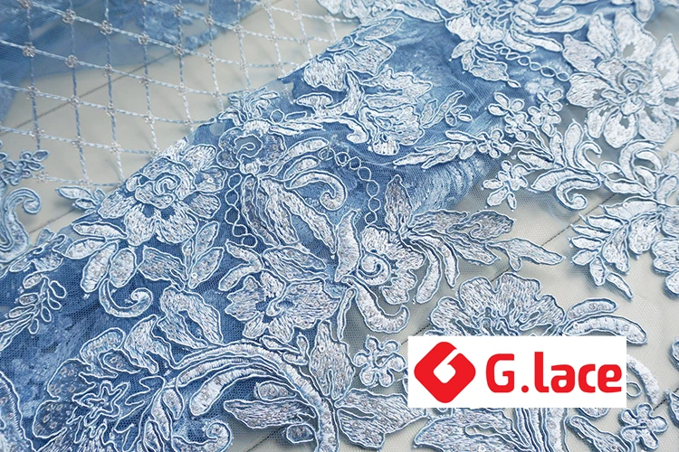 GLace 1Y/лот ромбовидная сетчатая ткань с блестками машинная вышивка кружевная