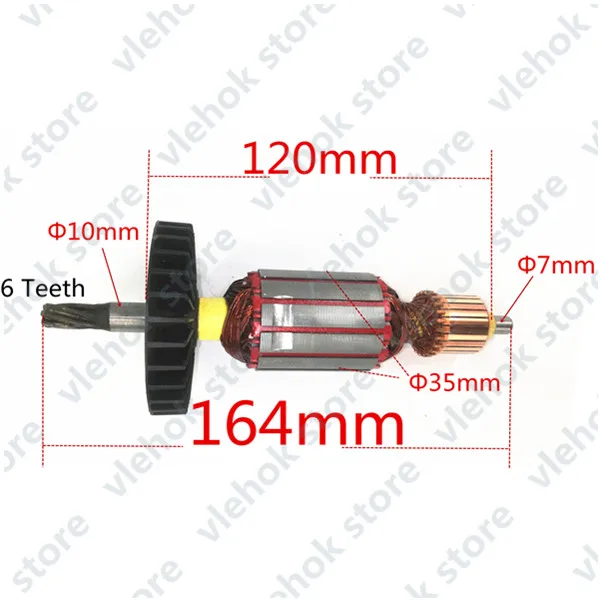 Замена для Makita HR2470 HR2470 электрический молоток ударные дрели аксессуары для электроинструмента инструменты части арматуры ротора статора поле - Цвет: 1PCS