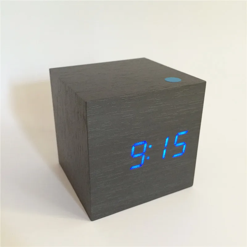 Хит 2019! Мини звук управления Деревянный Будильник часы светодиодный дисплей с