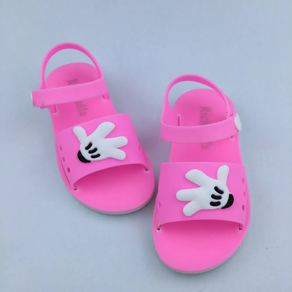 Мини Мелисса 4 цвета Симпатичные Микки прозрачные сандалии для девочек обувь