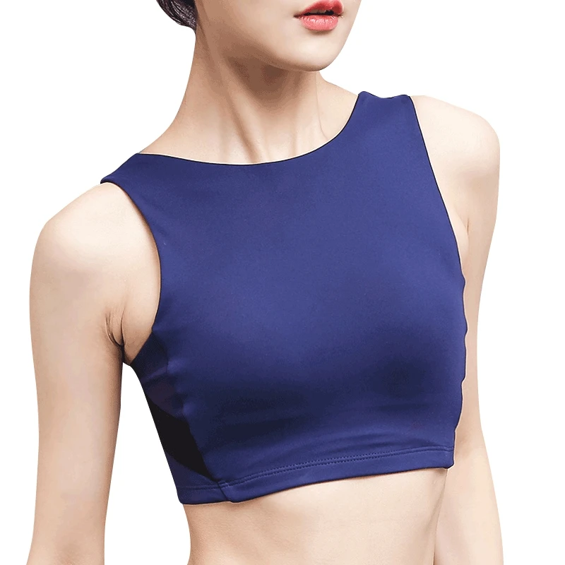 JINXIUSHIRT Yoga Bra Gym Fitness Crop Top New Sports Running Cropped Sleeveless Women Vest Malga Larga Anti-Sweat | Спорт и