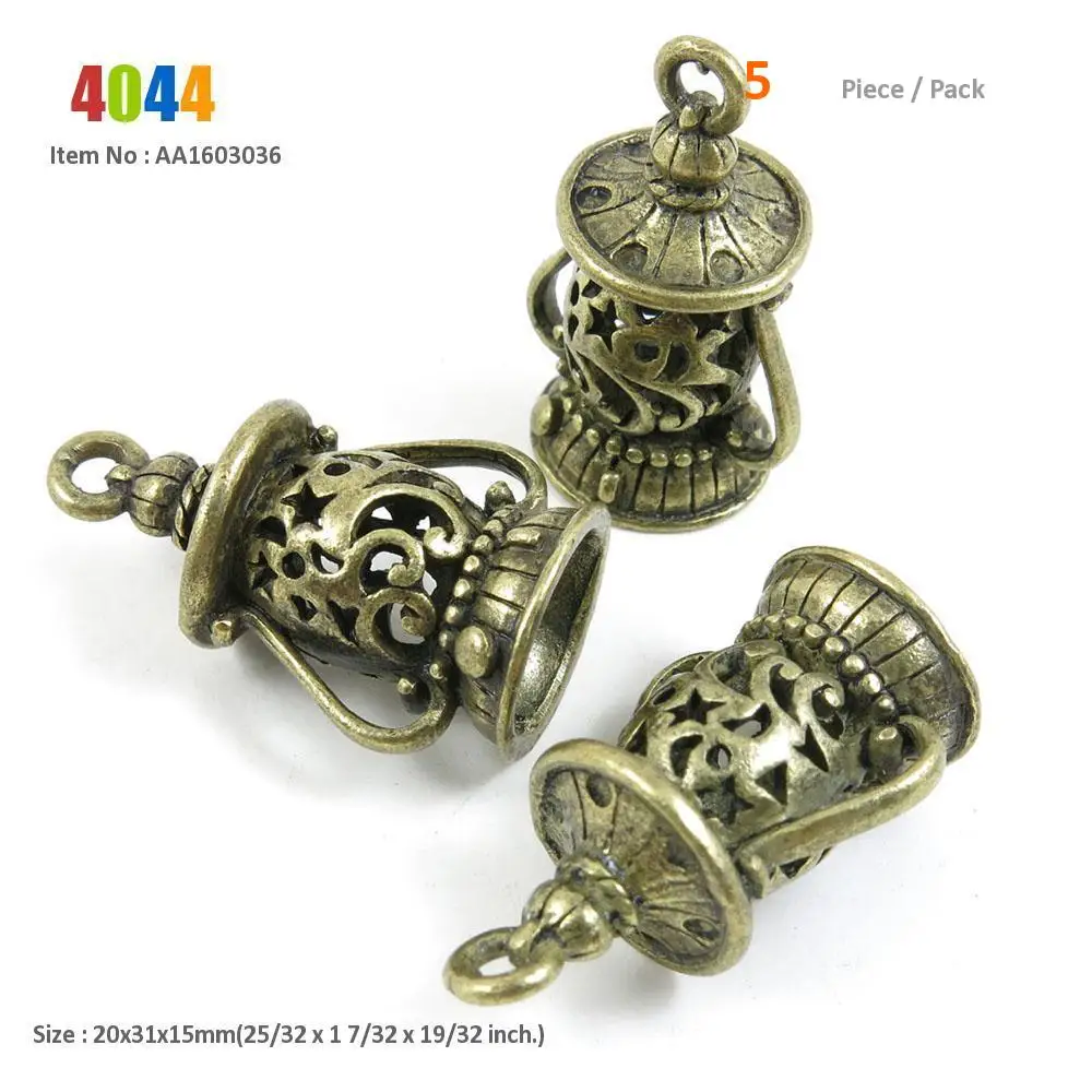 1603036 - 5 PCS Античный бронзовый тон Подвески для изготовления украшений абажур Аладдина, Джина, волшебный уличный фонарь, Ламповые масляные лампы, сарай, фонарь, кулон - Окраска металла: 1603036 - 5 PCS