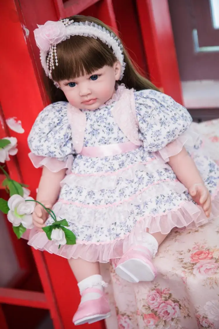24&quot bebe doll reborn toys soft cloth body silicone babies pink clothing set girl dolls xmas gift bonecas | Игрушки и хобби