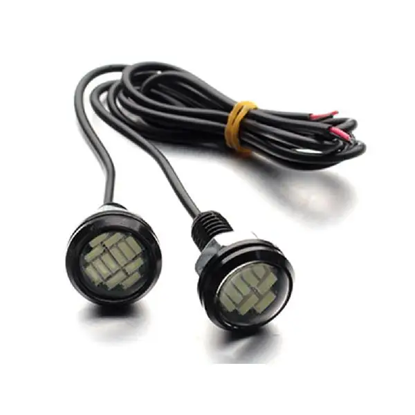 Ice blue light Adeeing, 2 шт., DC 12 В, высокая мощность, орлиный глаз, светильник, дневные ходовые огни, DRL, резервный светильник, автомобильная лампа, белый, синий, голубой, желтый, r18 - Испускаемый цвет: Ice blue light