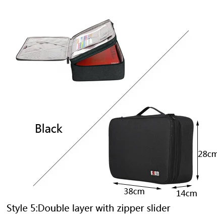 Style 5 Black BUBM органайзер для документов хранение билетов на встречи один или двойной или 3 слоя, медальон или нет 10 стилей 3 цвета - Цвет: Style 5 Black