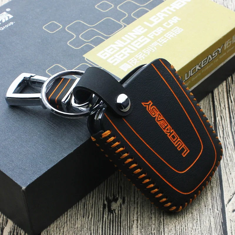 

luckeasy leather key case for bmw i3 i8 2014 2016 2017 car key cover key2s