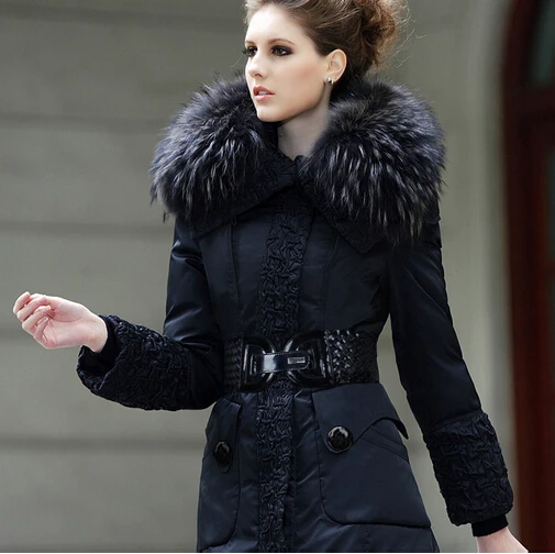 

Tcyeek European Brand Winter Coat Women Parka Duck Down Jacket Fashion Thicken Long Real Fur Luxury Women's Parkas Plus Size 5XL