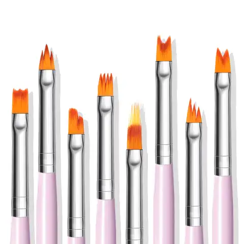 1 шт. градиентная УФ-гелевая ручка для рисования, Мягкие кисти, розовая ручка для маникюра, ручка для дизайна ногтей, переносной набор инстру...