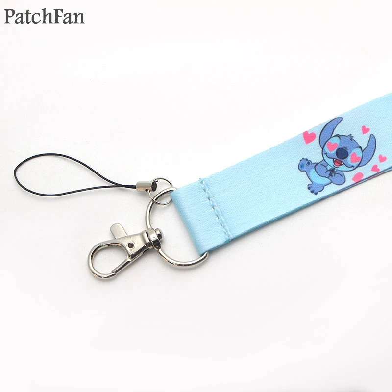 Patchfan стежка Мультяшные шнурки шеи ремни для телефонов ключи бисера футляры для идентификационных карт брелок лямки A0465