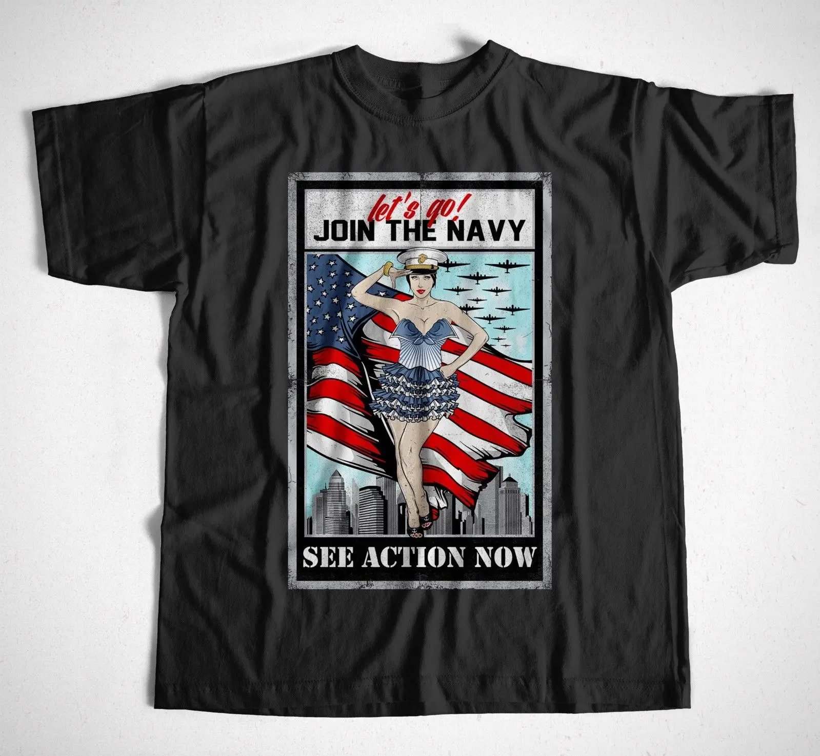 Новейшая Мужская модная футболка цыпленок тёмно-синий S-Xxl ВВС США Америка