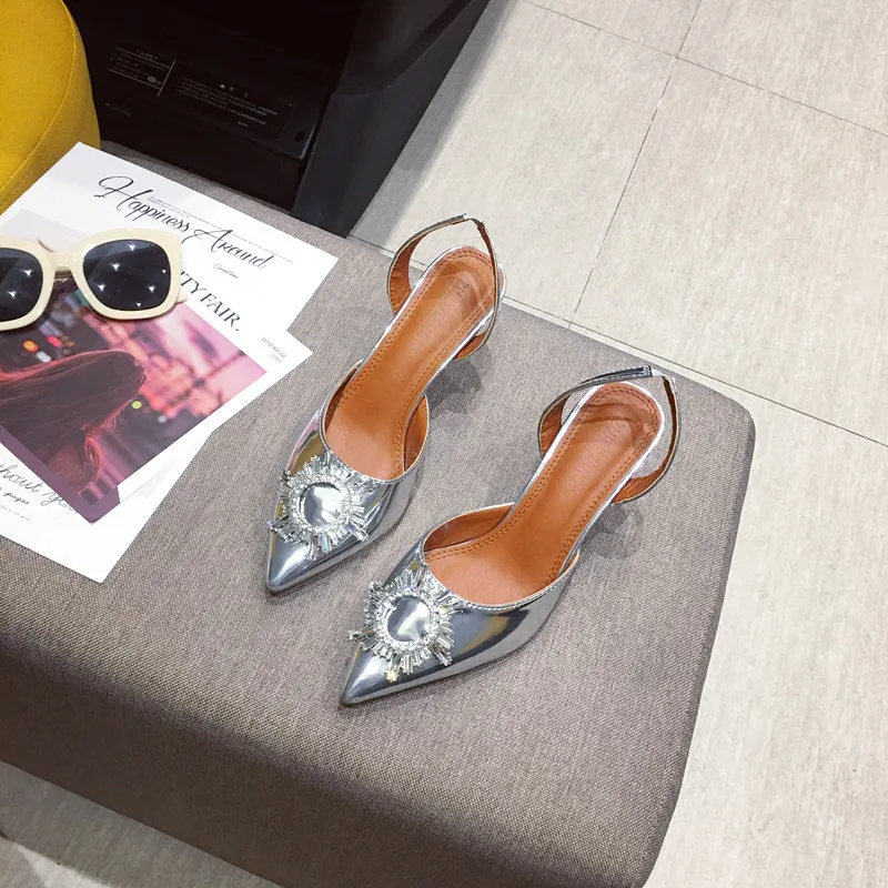 Босоножки со стразами на высоком каблуке sandalias de verano para mujer chaussures femme женские