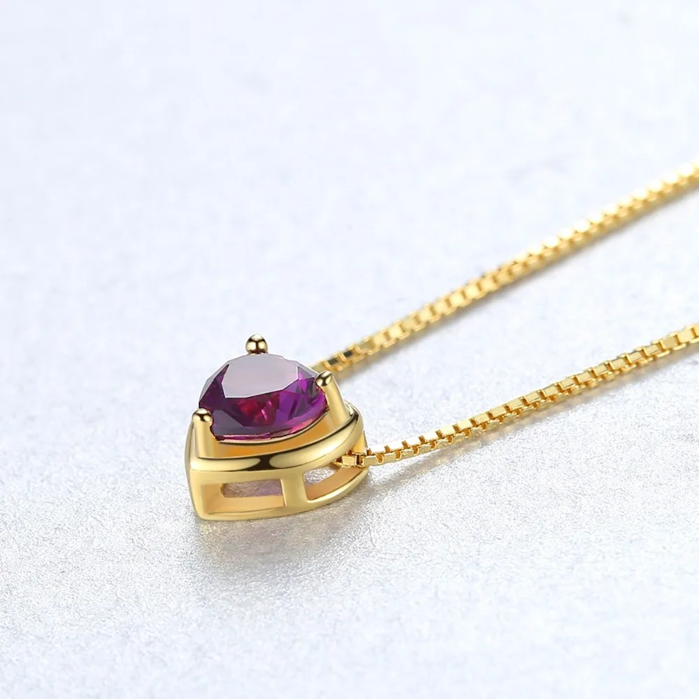 

CZCITY New Design Pure 925 Sterling Silver Pendant Necklace for Women Trendy Exquisite 18K Plated Collar Mujer Colorful Jewelry