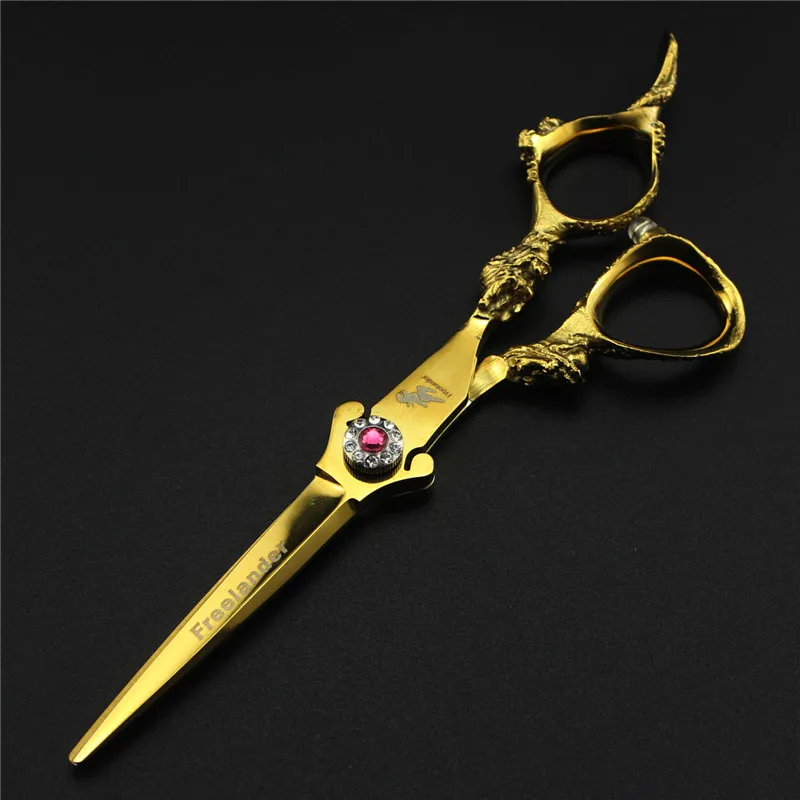 cutting scissors 6,0 дюймов high-end атмосфера класса золотой меч-образный Дракон ручка старший Парикмахерская основные ножницы красивый и прочный - Цвет: cutting scissors