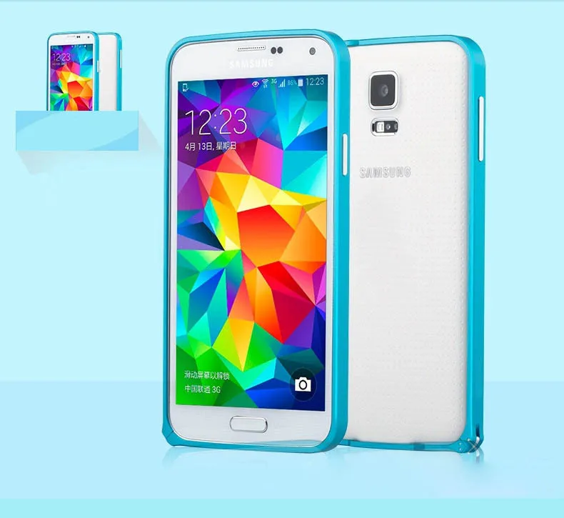 New For Samsung Galaxy S5 Bumper Case Ultra Thin Metal Fram i9600 Hard |