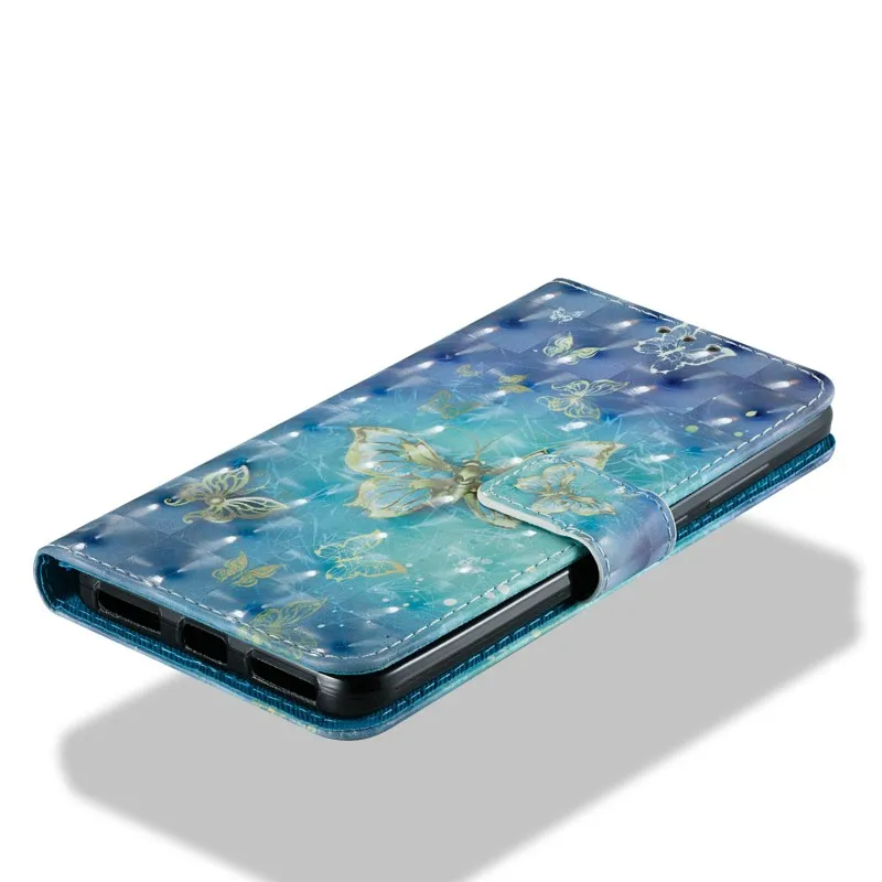 Чехол-бумажник с 3d-изображением откидной кожаный чехол для Funda Xiaomi Redmi Note 4 note 4X Coque