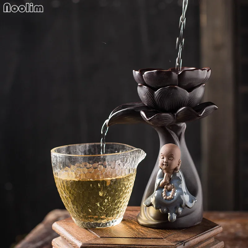 NOOLIM керамический Лотос Kung Fu маленькая чайная сетка монах утечка необычная трава