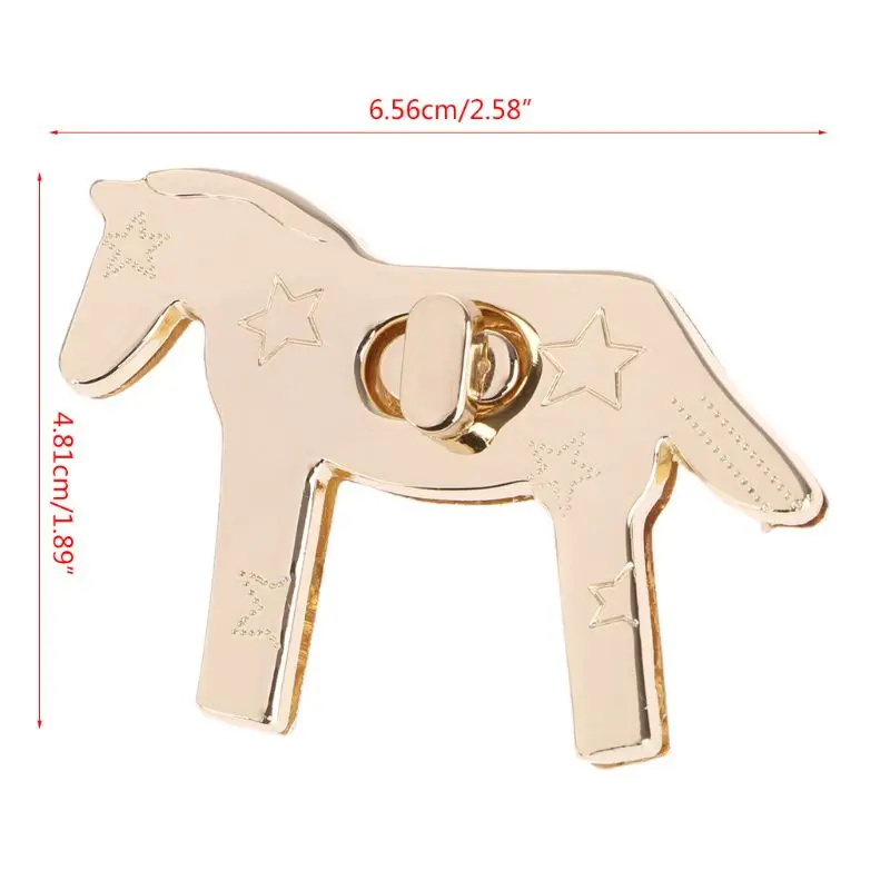 

Horse Shape Metal Clasp Turn Lock Twist Locks for DIY Handbag Bag Purse Hardware :6.56x4.81cm
