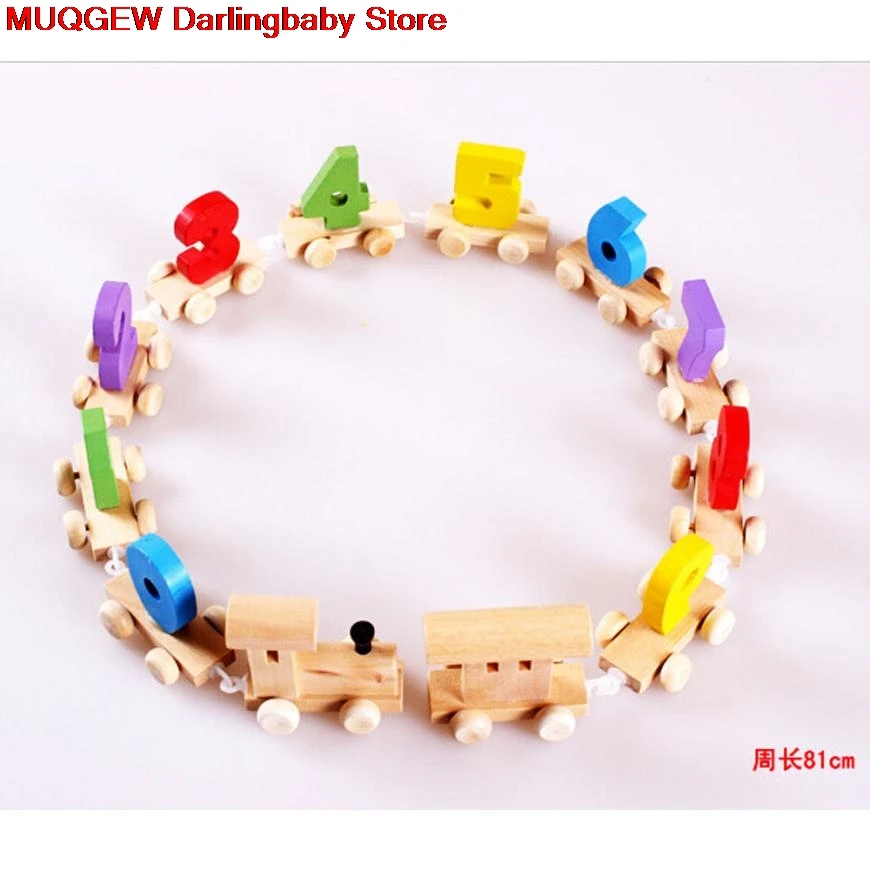 Персональное цифровое имя деревянный поезд Обучающие математические игрушки