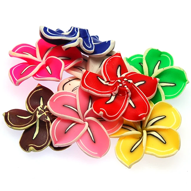 

Miasol Pure handmade polymer clay flower,20mm flower,assorted Color Charm Pendants beads for Diy jewelry Making supplies
