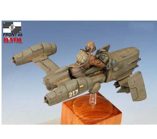 Неокрашенный комплект 1/35 Женский пилот с Горным велосипедом и фигуркой из смолы