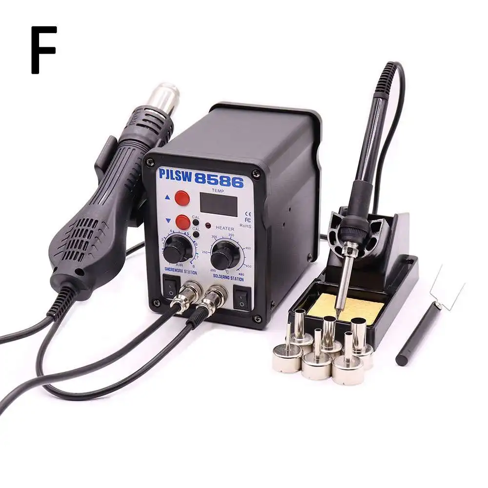 F PJLSW 8586 700 Вт ESD паяльная станция СВЕТОДИОДНЫЙ Цифровой паяльник паяльная станция BGA паяльная станция горячий воздушный пистолет сварочный аппарат - Цвет: F