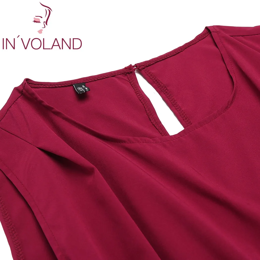 Женский комбинезон IN'VOLAND однотонный выше колена без рукавов с открытой спиной и