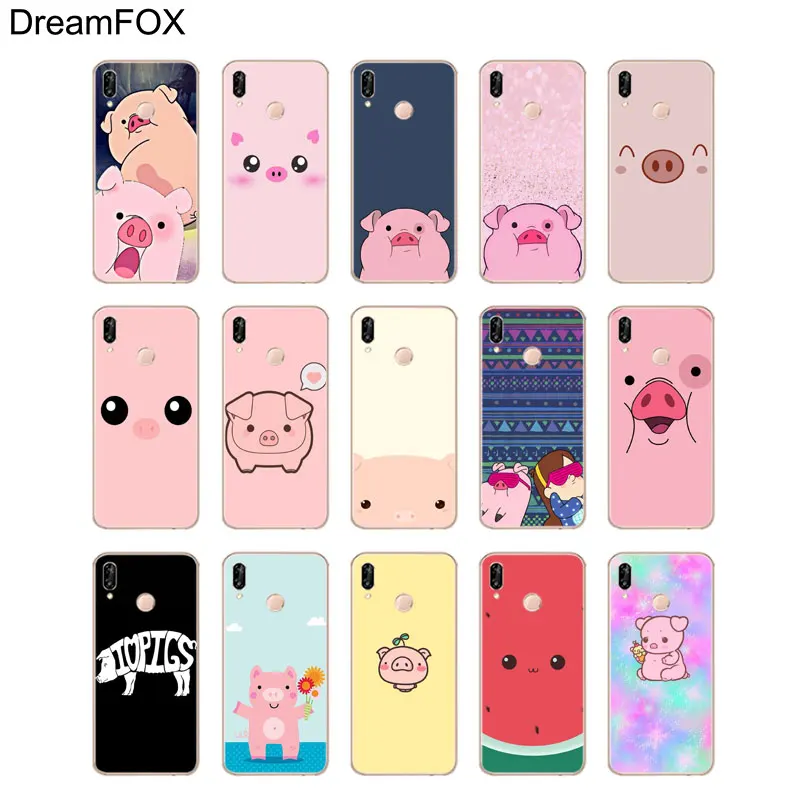 L162 Fashion Pig Design Soft TPU Silicone Case Cover For Huawei P8 P9 P10 P20 P30 Lite Pro P Smart Plus 2017 2019 |