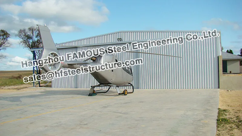 

pre engineered steel structure aircraft hanger