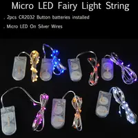 Pack of 100 CR2032 Battery Operated Starry LED Light Strings with 20 Micro Mini LED Lights For Wedding Party Events Decoration
