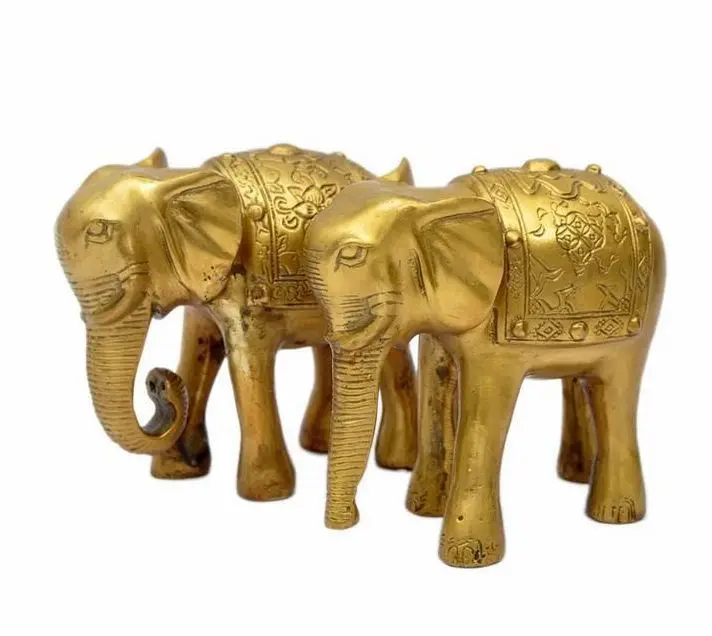 

2 Model For Choice Lucky Copper Elephant Feng shui House decoration Brass Ornament Wealth Elephant Furnishing Articles