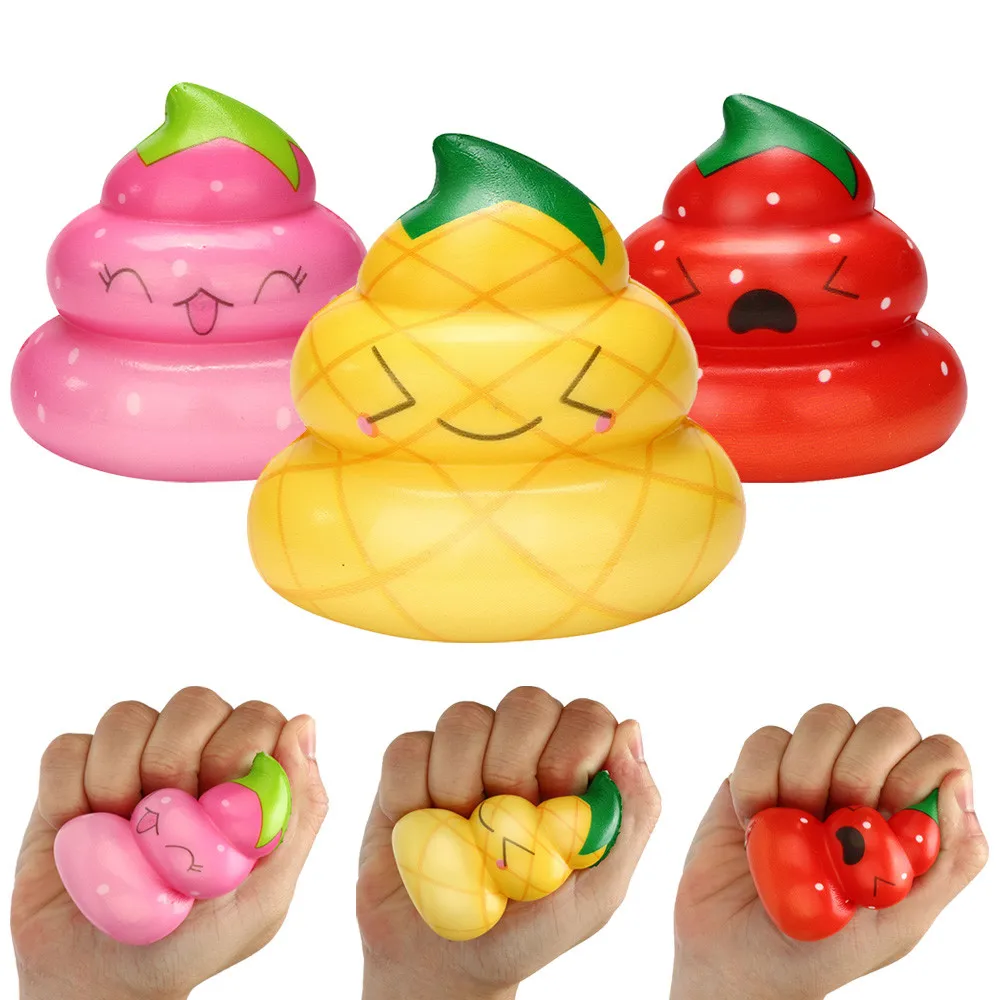 2018 игрушки для детей антистресс сжимаемые мягкие Kawaii Yummy Fruit Poo взрослых медленно