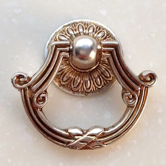 Shaky drop ring античный дистресс кухонный шкаф ручки Серебряный антикварный выдвижной