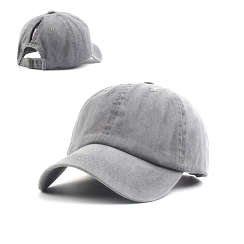 RUHAO однотонная женская бейсболка в стиле ретро с хвостиком Snapback