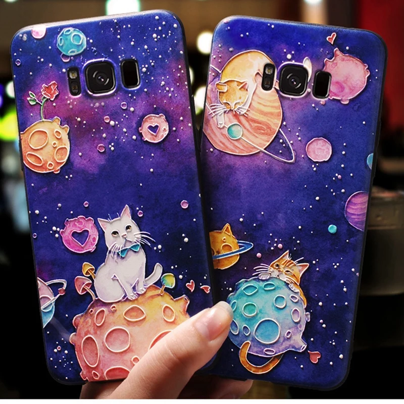 Чехол для задней панели Space Moon Huawei P30 Pro Mate 20 чехлы с милым мультяшным котом чехол