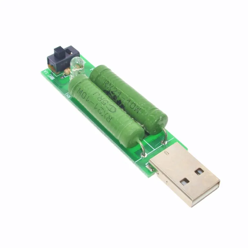 Бесплатная доставка USB мини разрядный нагрузочный резистор 2A/1A с переключателем