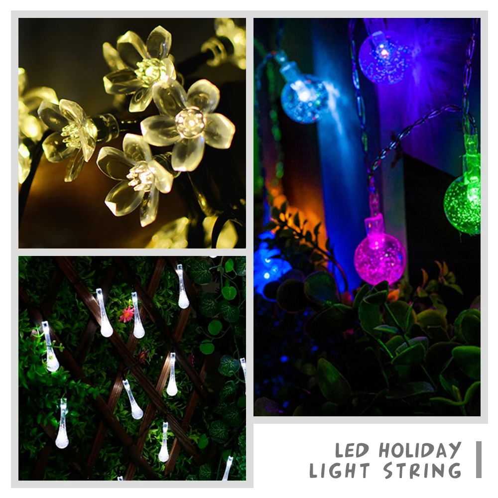 

8 Modes Solar LED Lighting Strings RGB 6M 7M LED String Fairy Lights IP65 Waterproof Outdoor Garden Xmas Tree Festival Lamp