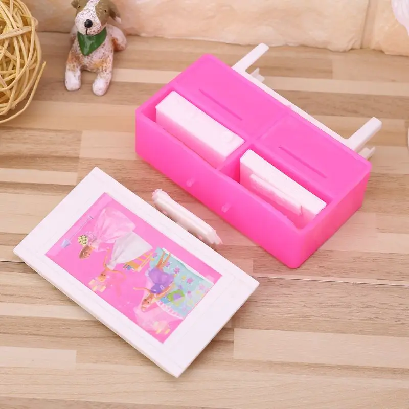 Подставка под телевизор для кукол имитация пластиковой мебели кукольного домика