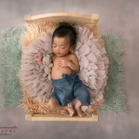 diameter50cm flower style mat soft chiffon cushion baby blanket infant photography props newborn photo shoot accessories