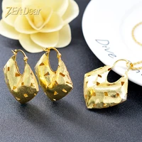 zea dear jewelry ethnic square jewelry set for women necklace earrings pendant water drop big jewelry findings for party jewelry
