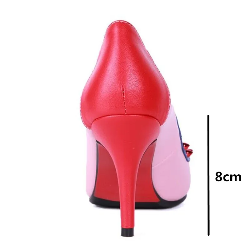 Женские привлекательные розовые туфли с острым носком на высоком каблуке