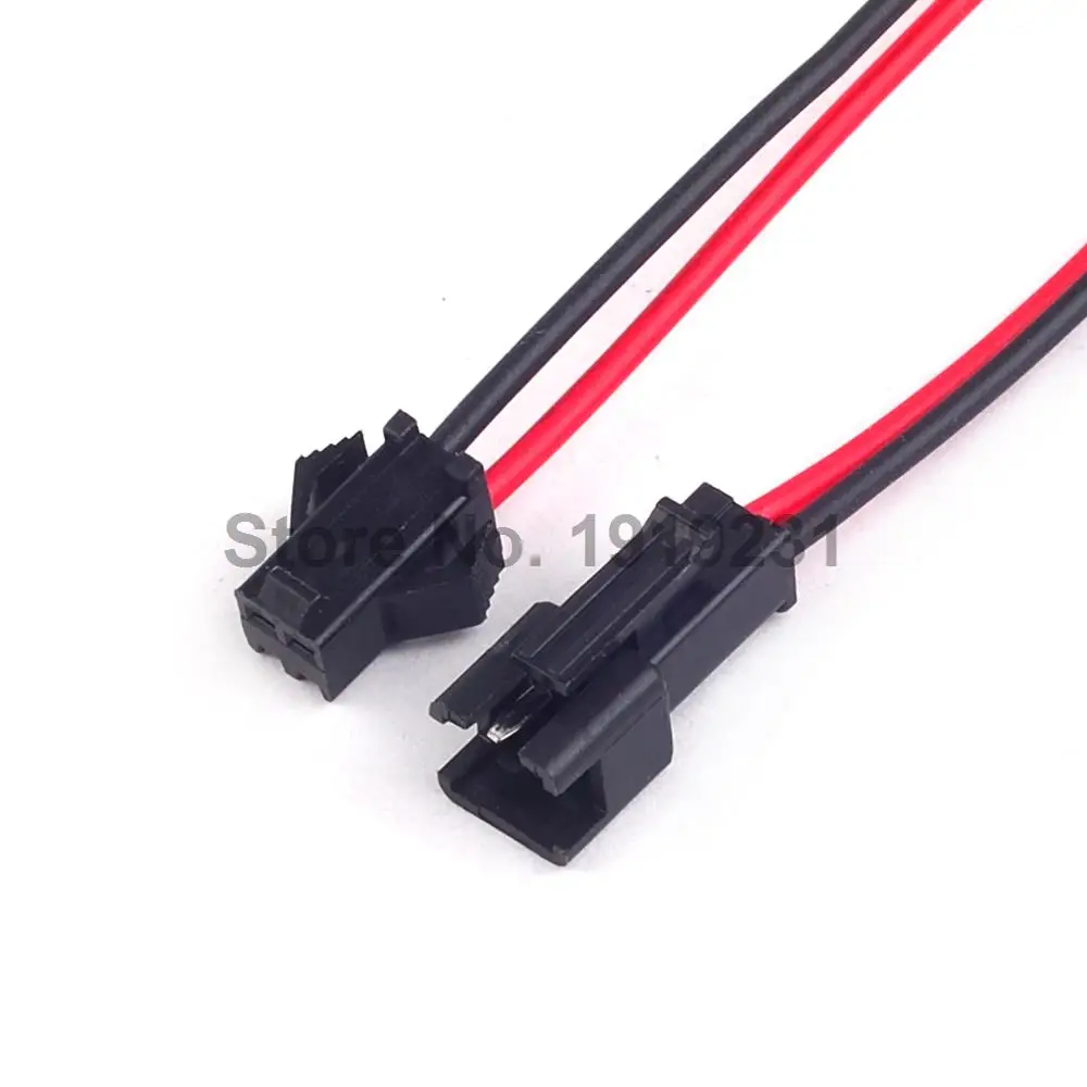 20 пар 2pin JST разъем для кабеля 15 см Одноцветный SMD 5050 3528 3014 5630 Светодиодная лента 2