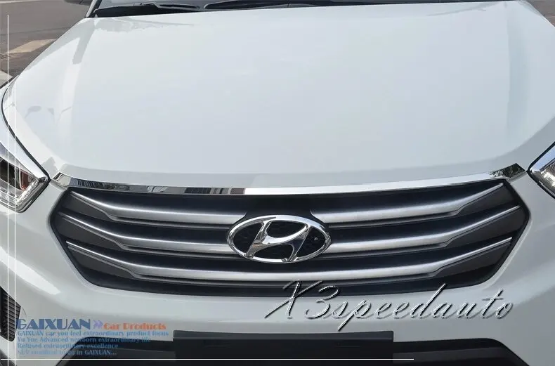 Для Hyundai IX25 Creta 2014 17 капот гриль решетка отделка крышка хромированный автомобиль