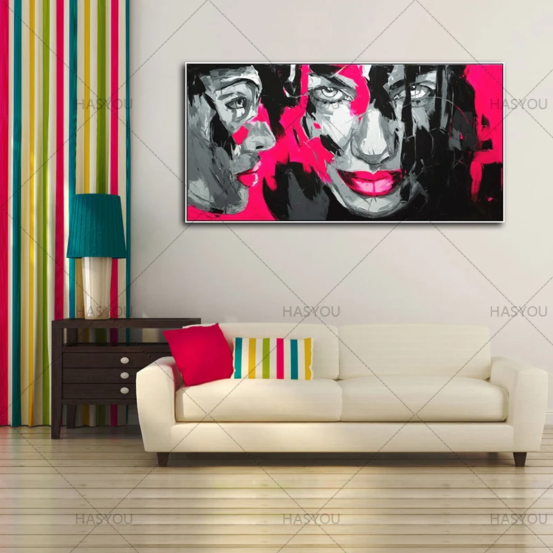 Красочная ручная роспись современная абстрактная палитра нож картина маслом на