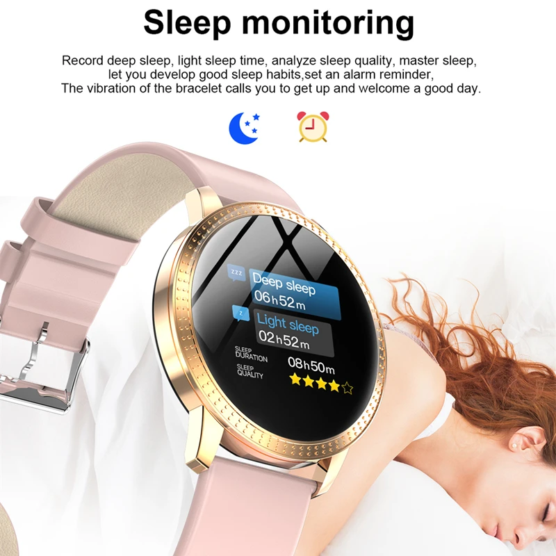 Новые F18 женские Смарт часы водонепроницаемые спортивные часы для samsung Xiaomi монитор сердечного ритма кровяное давление Смарт часы PK Q8 S08