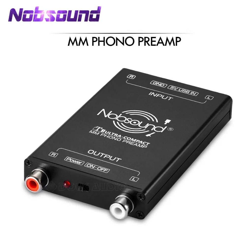 Nobsound HiFi ультра компактный мм проигрыватель Phono предусилитель мини аудио стерео фонограф предусилитель для проигрывателей