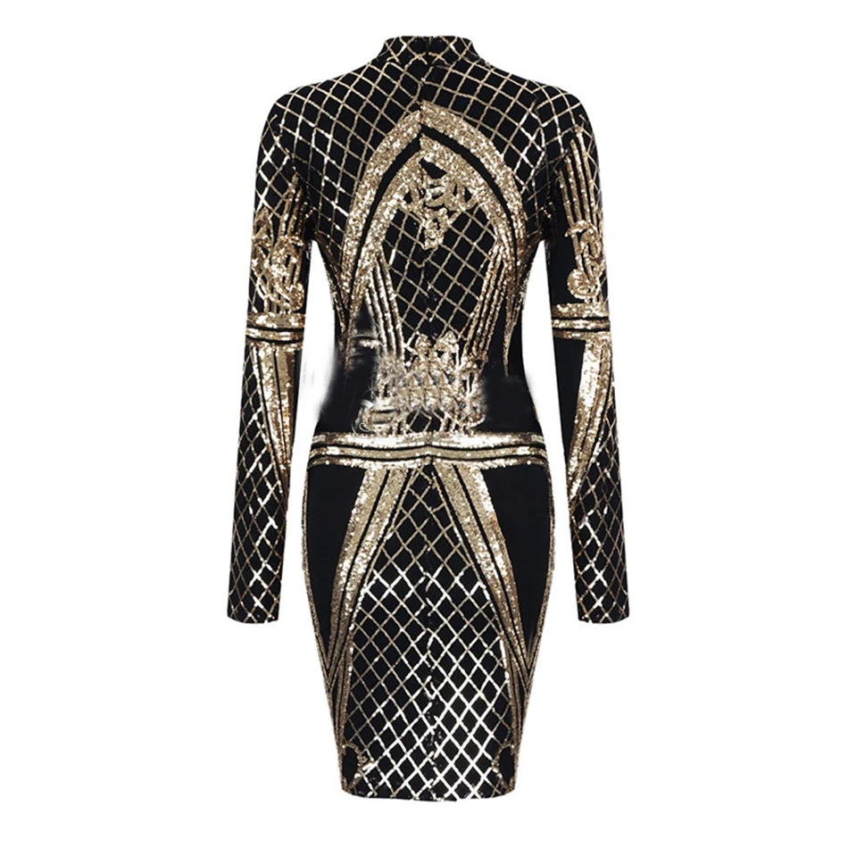 Новинка 2018 весеннее женское платье модное с длинным рукавом водолазка блестками