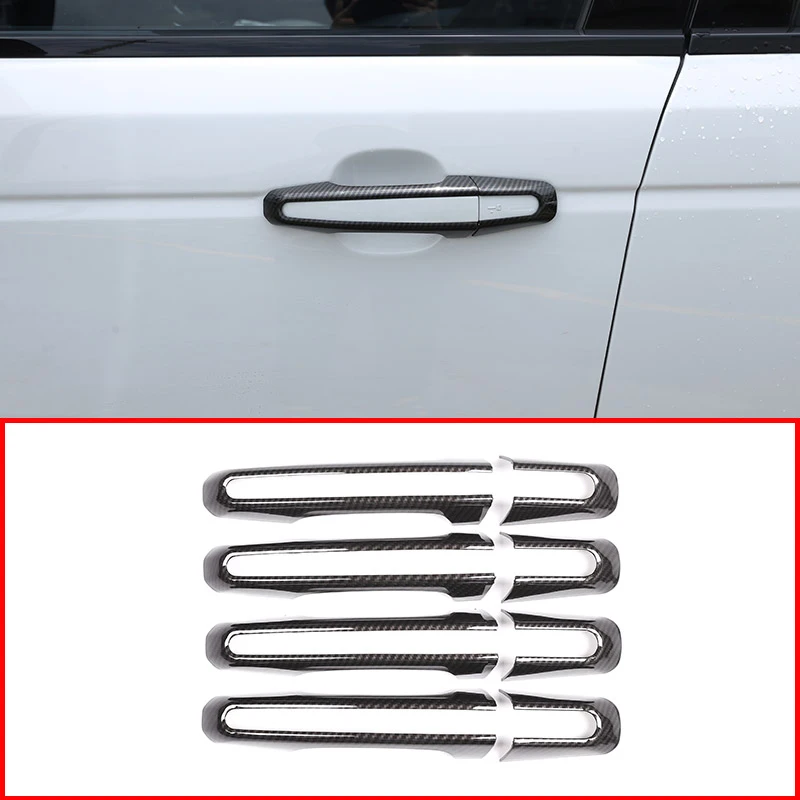 8 шт. отделка для автомобильной дверной ручки из углеродного волокна Land Rover Discovery