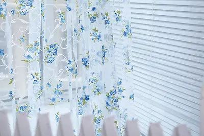 Новый Тюльпан Цветочный Тюль дверь окна Шторы чистой Пелерина панельные шарфы