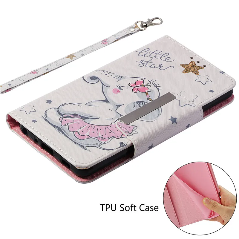 

Wekays Cover For Coque LG G7 ThinQ Cute Cartoon Leather Flip Fundas Case For LG Aristo 2 K8 2018 EU Cover Cases For LG K9 Shell