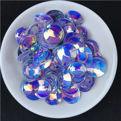 Mix White Purple 150 шт./лот 12 мм чаша Форма пайетки Блестящий овал Сложите блесток пайетками Свадьба Ремесло, DIY Ремесленная статья аксессуары - Цвет: Mix White Purple